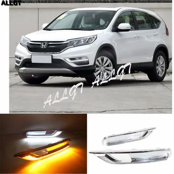 

2x LED Daytime Run Light Drive Fog Lamp DRL +Turn Signal for Honda BR-V 2015 2016 2017