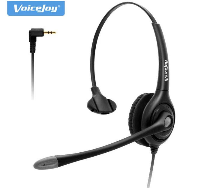 2.5mm plug phone headset call center headphones with QD(Quick