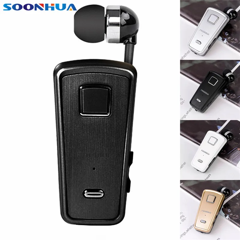

Portable Fineblue F980 Clip On Business Wireless Bluetooth Earphones Vibrating Alert Function Large Battery HD Stereo Earpieces