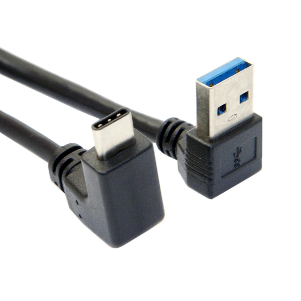 Mllse USB 3.1 USB-C до и Подпушка под углом до 90 градусов Подпушка Угловой Мужской кабель для передачи данных cb0551