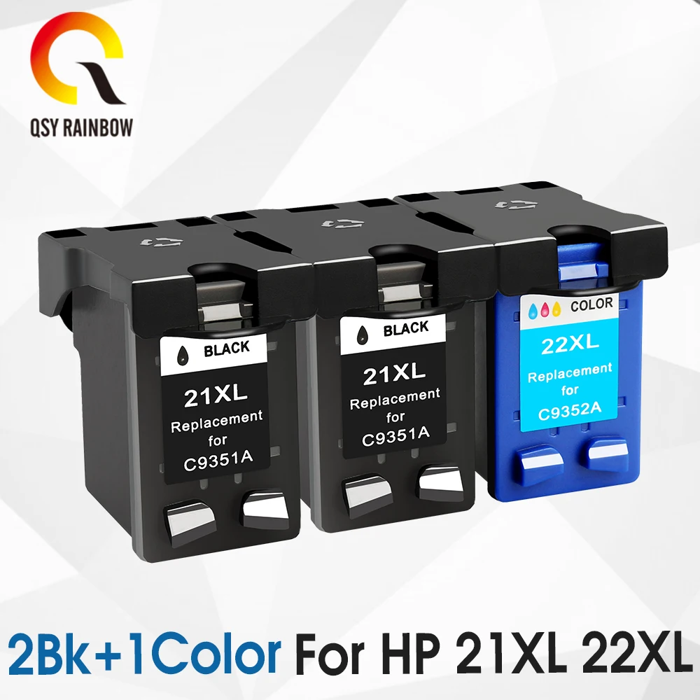 CMYK Supplies Восстановленный чернильный картридж для hp 21 22 для hp 21xL 22XL с чернилами hp Deskjet F380 F2280 3910 3915 3918 3920 3940 D1530 - Цвет: 2bk 1color