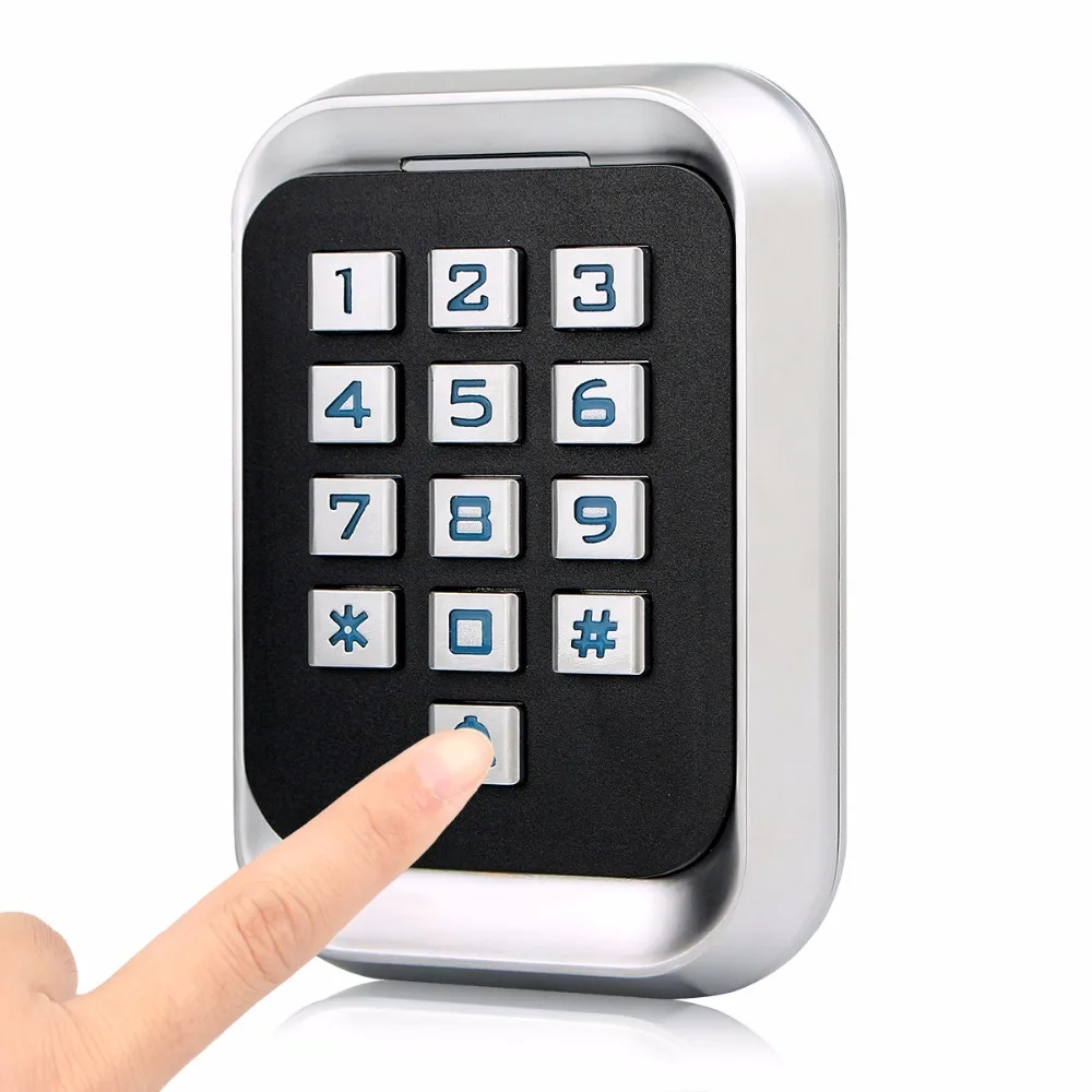 

Waterproof IP68 Metal RFID ID Keypad Single Door Stand-alone Access Control&Wiegand 26 bit I/O Up to 2000 User Cards F1417D