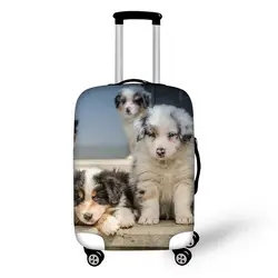 Австралийский Крупный рогатый скот собака чемодан Крышка защитный Собака Любовник Анти Пыль путешествия чемодан эластичный чехол сумка