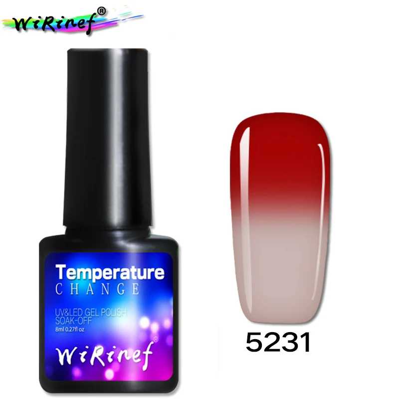 WiRinef полуперманентный УФ-гель с термостойким гелем для ногтей, Гель-лак для ногтей, меняющий цвет, маникюрный клей - Цвет: 5231