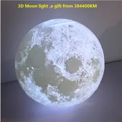 Светодиодный лунный свет, 3D печать сенсорная реакция светодио дный Лоскутная реакция, пульт дистанционного управления питания Бесплатный