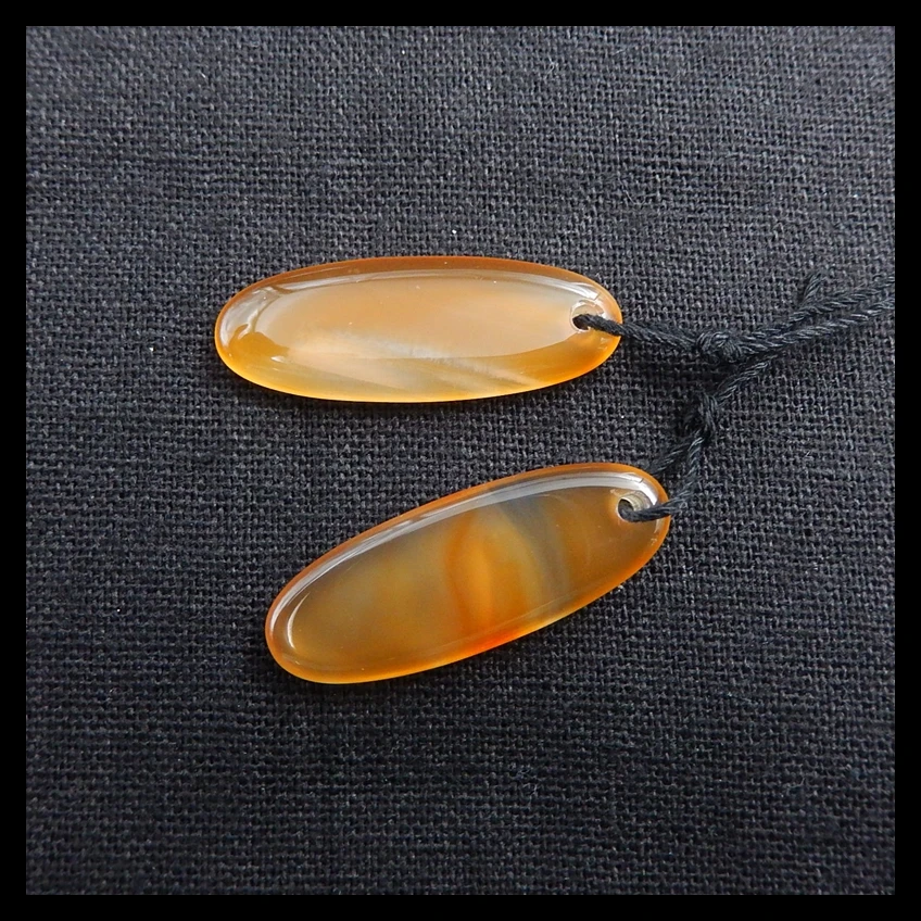 

1Pairs Orange Agate Fashion Earrings Gifts For Her Fashion DIY Jewelry Bead 32x12x4mm 5.7g