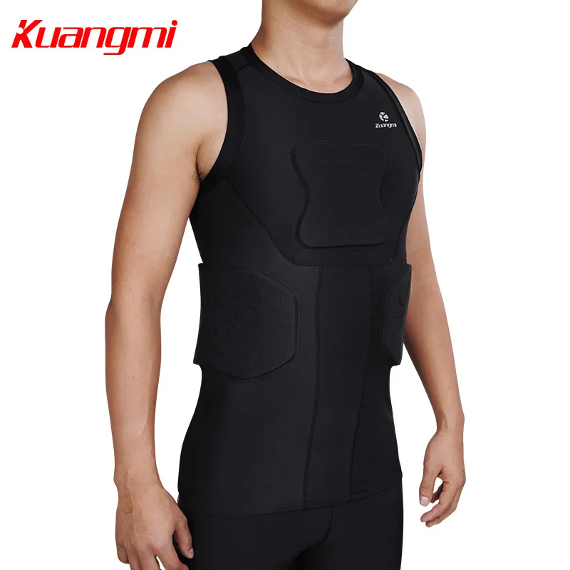 Kuangmi Men Gym Clothing Fitness Sportswear Compression Tights Suits Running Sport Tight Jogging T-shirt and Pants Set Clothes