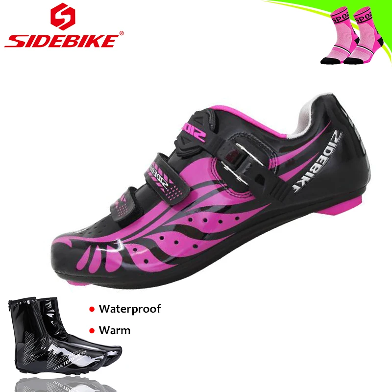 

Sidebike Women Athletic Cycling Bike Shoes Road Bike Bicycle Sport Shoes Sneakers Autolock Sapato ciclismo Riding bike shoes