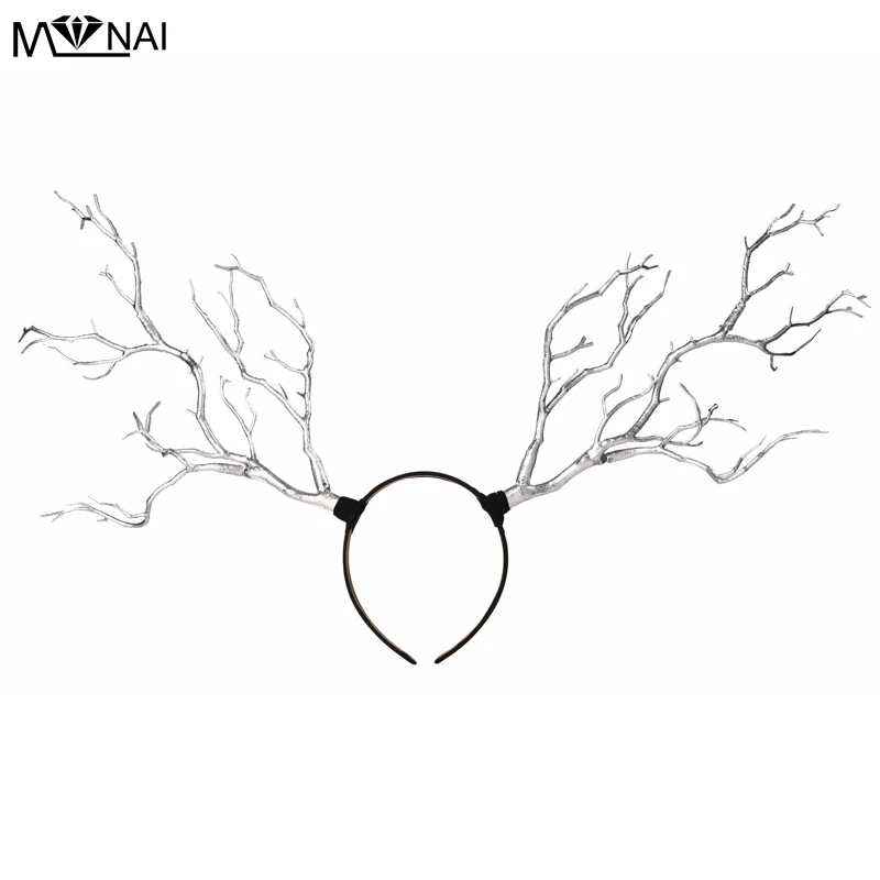 

Women Girl Party Gold Silver Tree Branches Twig hair hair headband Garland Party Festival Cosplay Horn Headpiece Fancy Dress