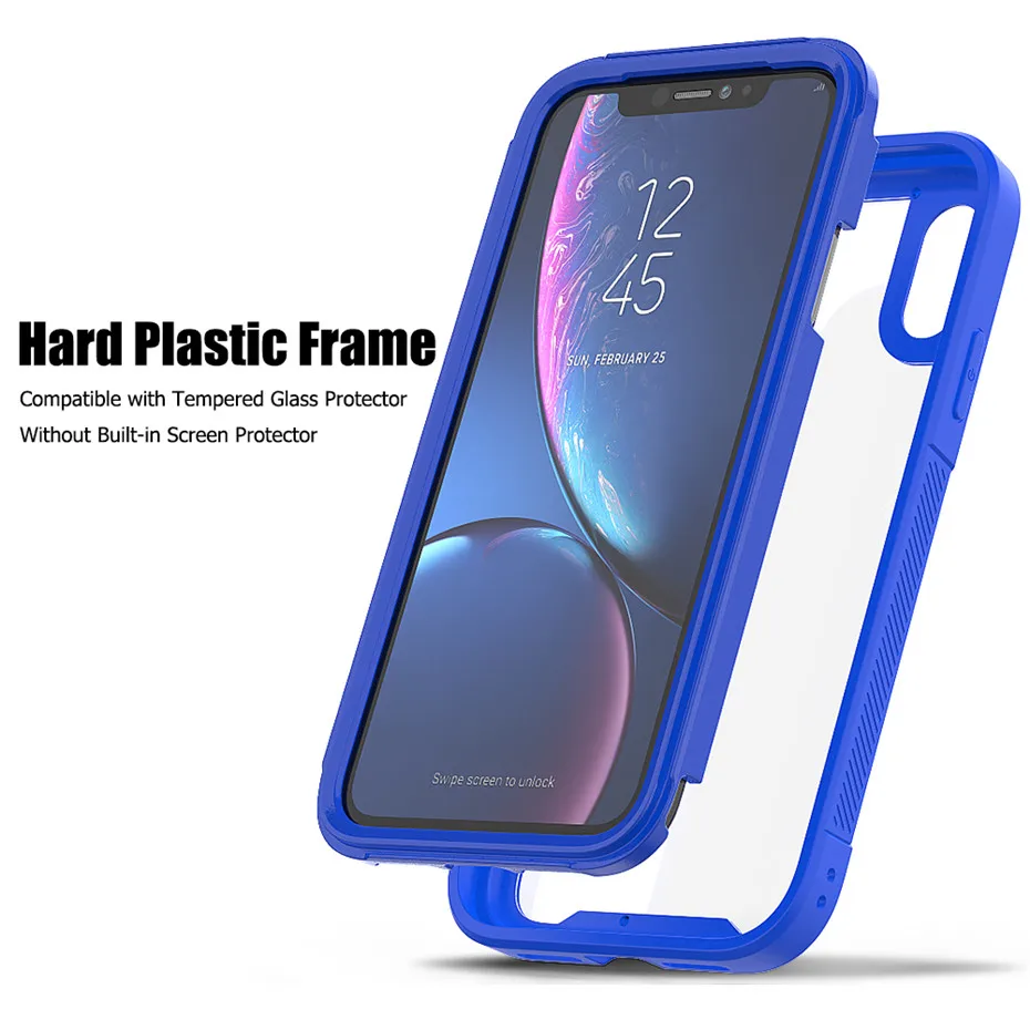 Shockproof Hybrid Armor Phone Case For iPhone 13 12 Pro 11 XR XS Max 8 7 Plus For iPhone 11 Pro Max Hard PC+TPU 2 in1 Back Cover apple mag safe