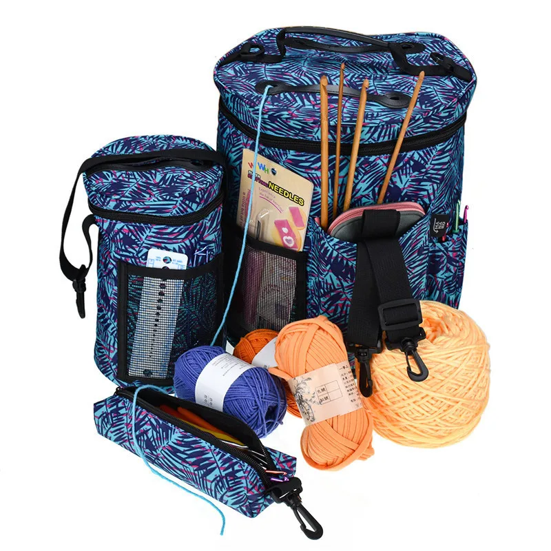 3 шт./компл., большой объем, сумка для хранения шерстяной пряжи, органайзер, сумка для вязания крючком и вязания, переносная сумка для Пяльцы