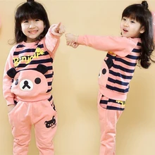 tz-1000 2017 spring Korean children’s clothing baby girls long-sleeved pants children casual sports sweater suit