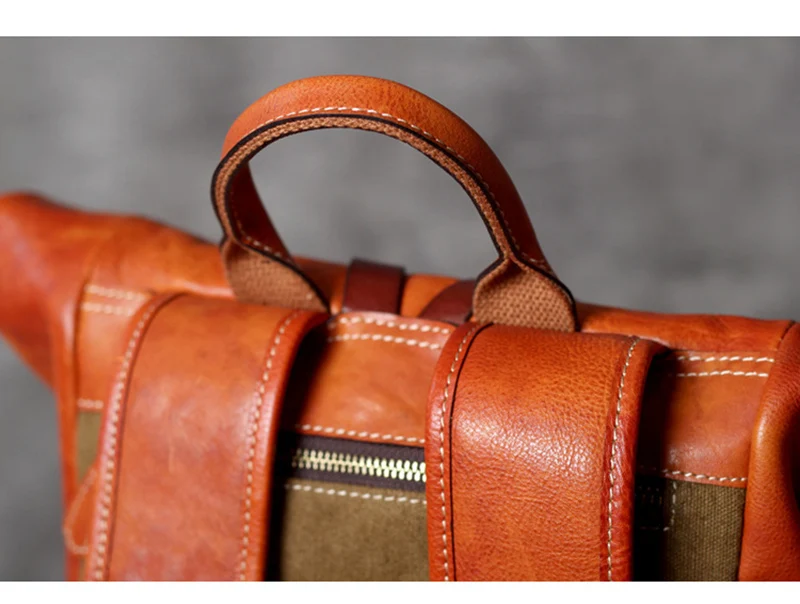 AETOO сумка на плечо из воловьей кожи ручной работы в стиле ретро мужской и женский рюкзак
