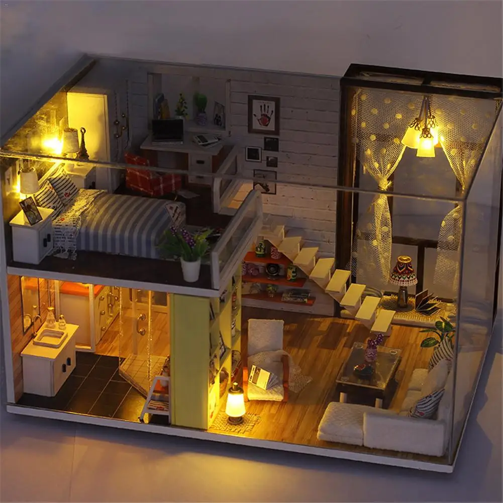 Beste Hand Geassembleerd DIY Huizen Home van Eenvoudige Stad voor Verjaardagscadeau en Woondecoratie