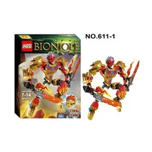 XSZ 611-1 Biochemical Warrior BionicleMask of Light Bionicle Tahu Fire Bricks Building Block Minifigure Compatible with Legoe