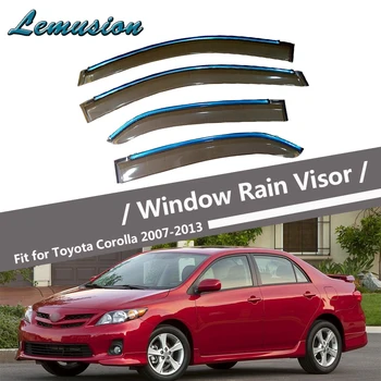 

High Quality 4pcs Smoke Window Rain Visor For Toyota Corolla E140/E150 2007 2008 2009 2010 2011 2012 2013 Deflectors Accessories