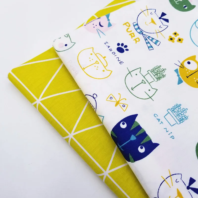 Детский Стиль, милый Принт, хлопок, саржа, ткань, сделай сам, лоскутное шитье, лоскутное шитье, ремесло, ткань, домашний текстиль, материал для постельных принадлежностей, ткань