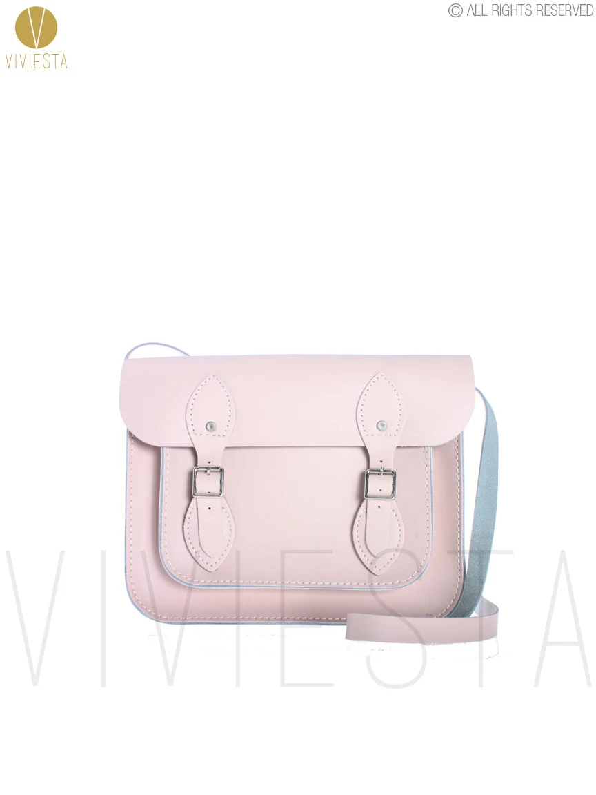 1" Пастельная британская сумка-портфель из натуральной кожи, женская сумка, патоновый цвет, карамельный детский Цвет, школьная сумка через плечо, сумка-мессенджер - Цвет: Nude Pink