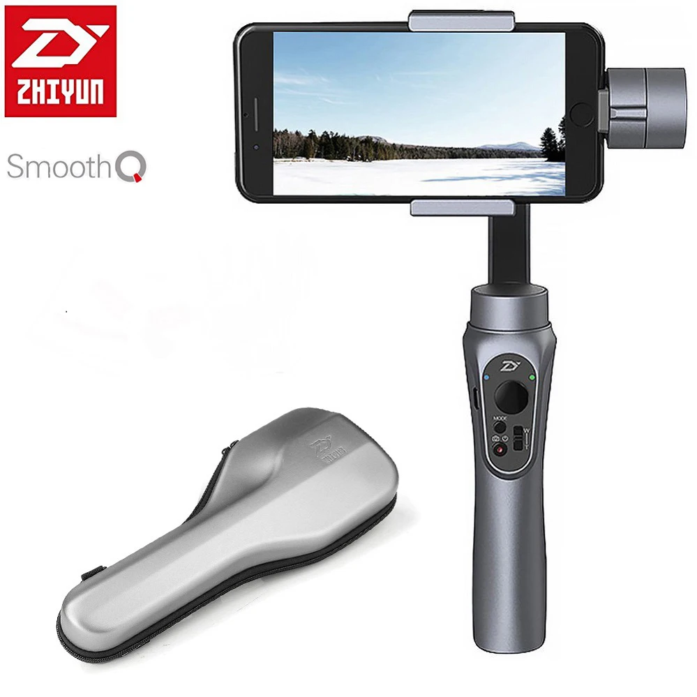 Zhiyun Smooth 4 Q 3-осевой портативный смартфон сотовый телефон видеокамеры Стабилизатор для iPhone X 8 плюс 8 7 P 7 6S samsung S9 S8 S7 PK Feiyu Vimble 2