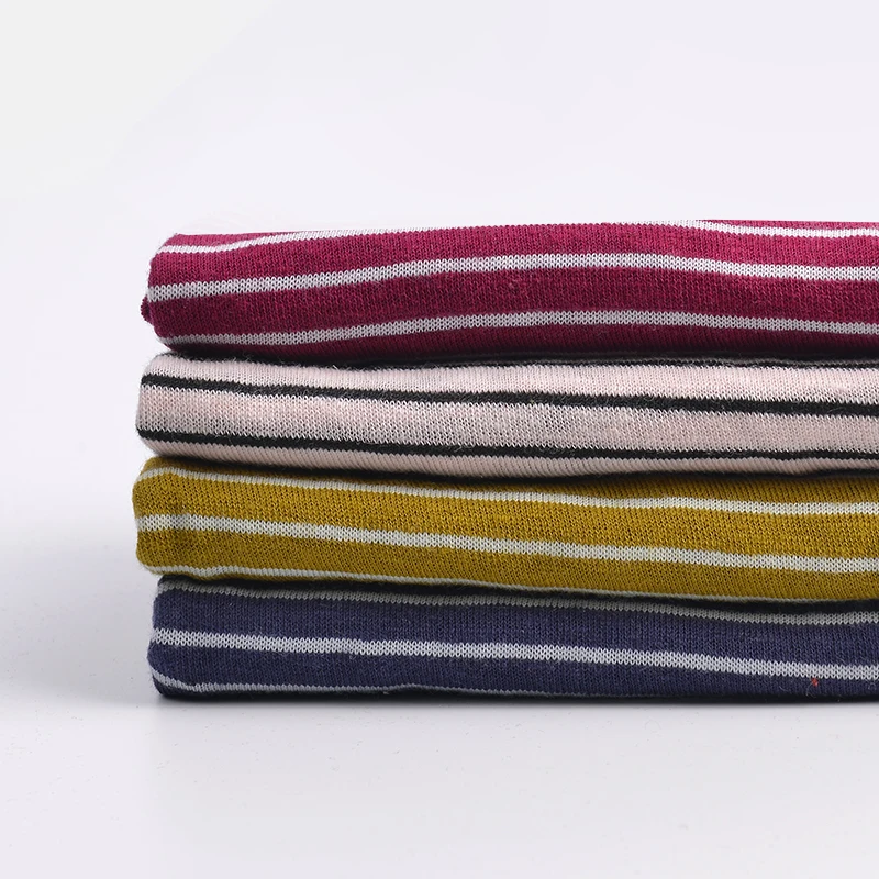 High quality cotton linen blend fabric striped fabric popular in Spring