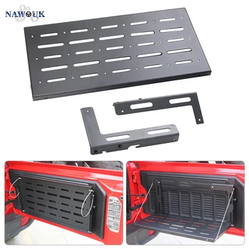 

NAWOUK Tailgate Table Cargo Shelf For Jeep Wrangler JL JLU 2018 2019 Door Rack Rear Trunk Holder Carrier Luggage Storage Rack