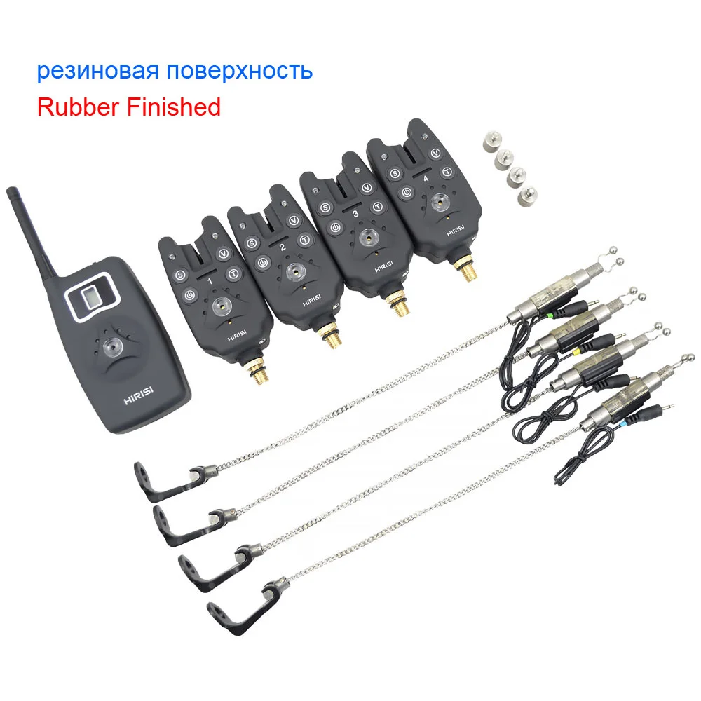 Best Wireless fishing bite alarm 1+4 set with 4pcs illuminated swinger in EVA case for carp fishing B1203S