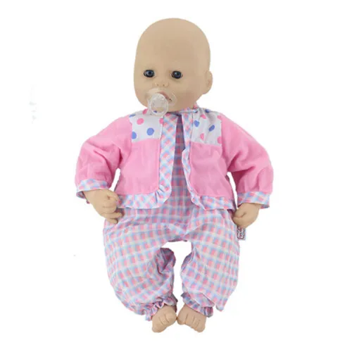 

Meired Grid Jumpsuits Doll Clothes Wear fit for 46cm/18nch baby doll, Children best Birthday Gift(only sell clothes)