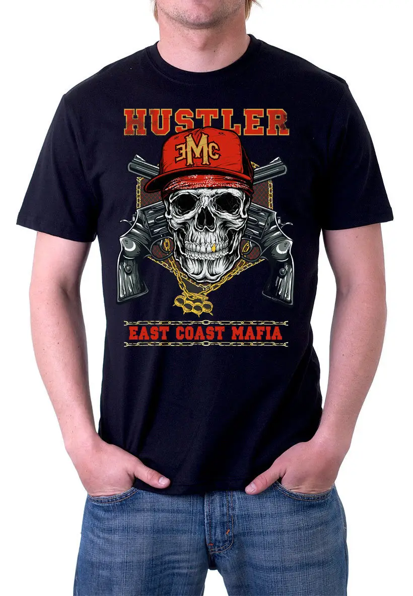 

Новинка 2019, летняя модная мужская футболка, забавная горячая Распродажа, 100% хлопок, Мужская футболка для короткого восточного берега мафии, черные или белые футболки