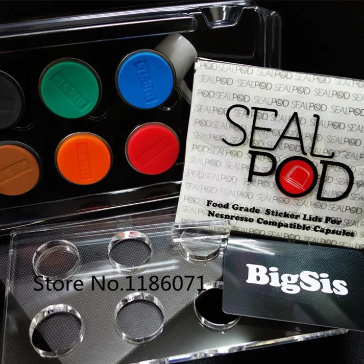2014NEW gift Bigsis-Inox06 DELUXE compatible capsule for nespresso coffee machine/reusable / sticker lids refillable capsules |