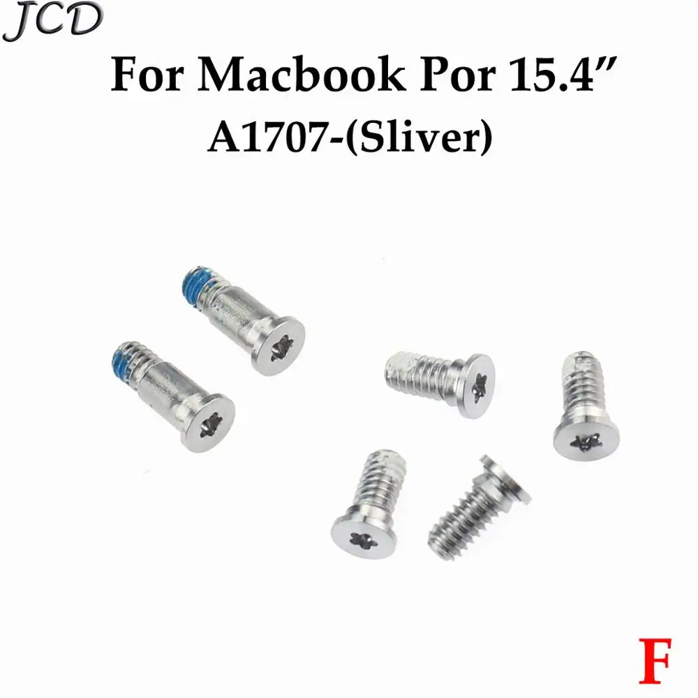 JCD чехол для компьютера, задняя крышка, винты для MacBook Pro 1" 15" A1278 A1398 A1425 A1706 A1707 A1708 для MacBook Air A1370 - Цвет: F-A1707 sliver