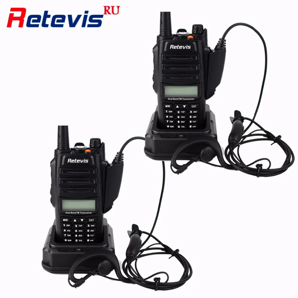 2pcs IP67 Waterproof Anti dust Walkie Talkie 5 3 1W Retevis RT6 128CH VHF UHF FM