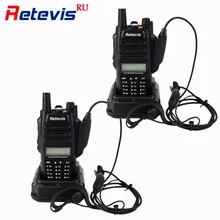 2pcs IP67 Waterproof Anti-dust Walkie Talkie 5/3/1W Retevis RT6 128CH VHF UHF FM Radio VOX SOS Alarm Professional Two Way Radio