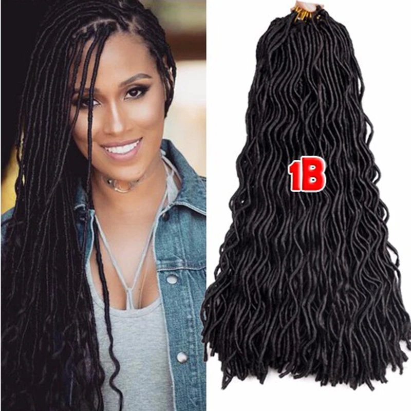 ... Faux Locs Crochet Hair Extensions 24 Crochet Braids Goddess Faux