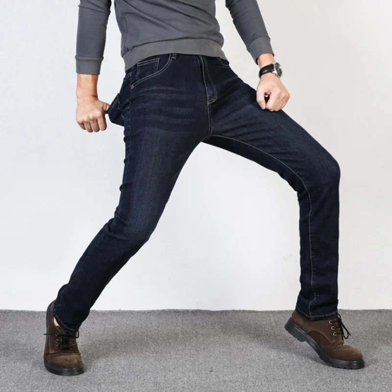 Четыре сезона джинсовые длинные брюки мужские джинсы модные повседневные мужские джинсы из хлопка классические мужские джинсы ретро