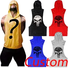 Custom The Punisher T-Shirt Bodybuilding Skull Tshirt Muscle T Shirt Sleeveless Hoodie Tank Tops Vest Gold Black Grey Red White