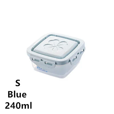 Blue 240ml WBBOOMING Healthy Plastic Box Food Storage Box Storage Tank Airtight Plastic Containers Sealed Cans For Coarse Cereals Grains - Цвет: Blue 240ml