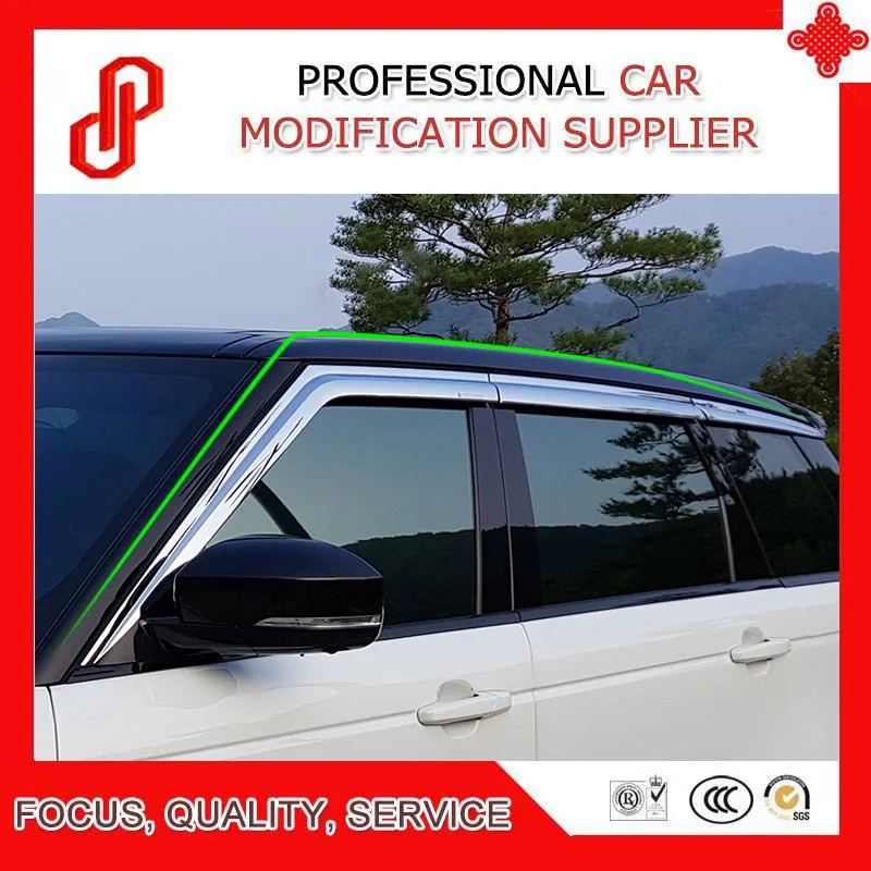 

High Quality Injection molding trim vent shade rain sun wind deflector window visor for Range Rover Vogue