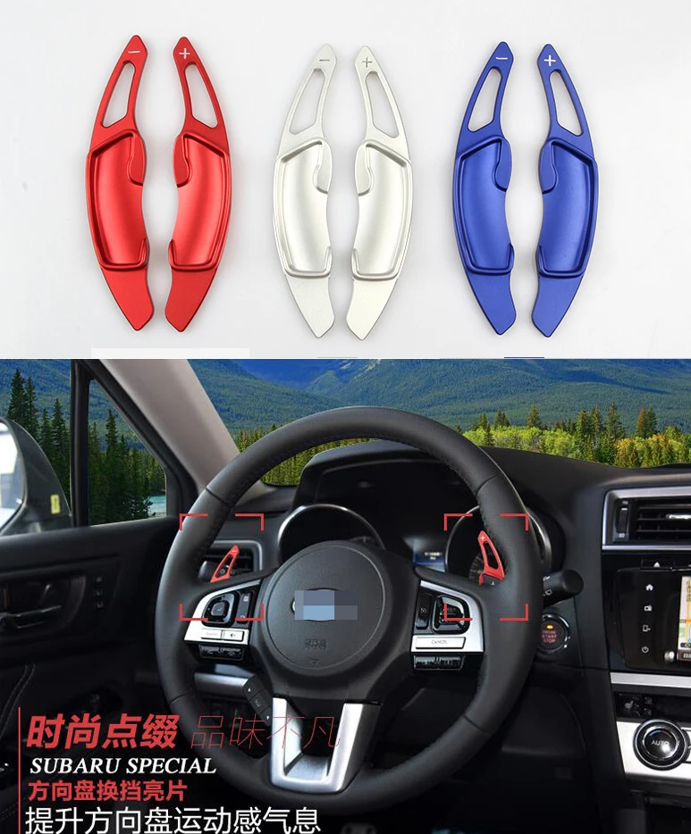 

DEE Aluminium steering wheel DSG paddle shifters for Subaru Forester Outback Legacy XV Paddle Gearbox Car Accessory Stickers