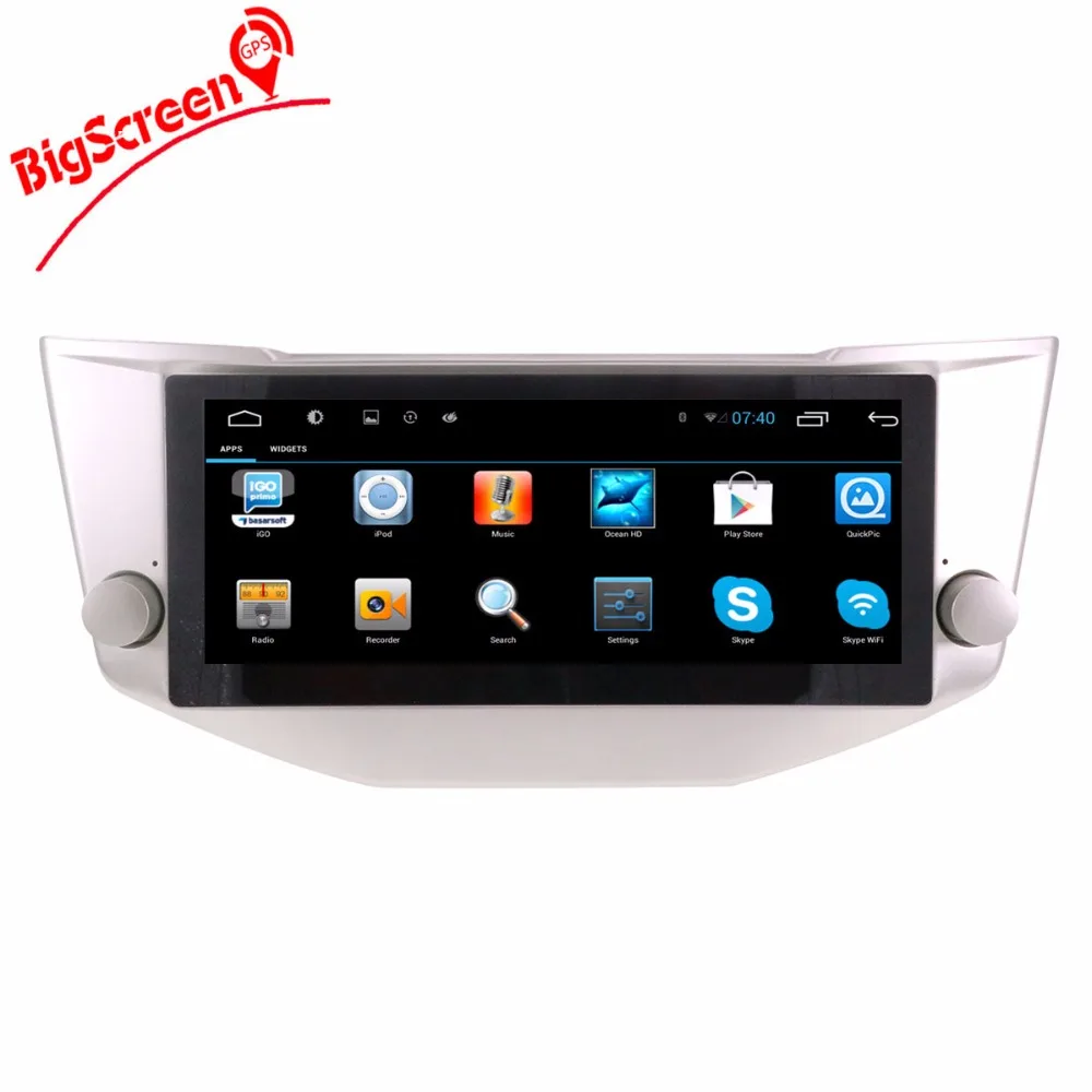 Best The Newest Android 6.0 Big Screen Car No DVD Player GPS Navi For Toyota Harrier For Lexus RX330 300 350 Radio Headunit Recoder 1