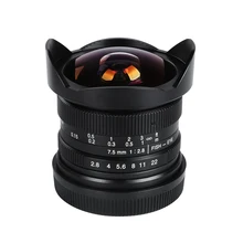 7,5 мм F/2,8 Широкий формат объектив камеры "рыбий глаз" 180 градусов для Olympus Micro 4/3 Камера E-M1/II E-M5/II E-M10/II E-M10 III E-PL1/2/3