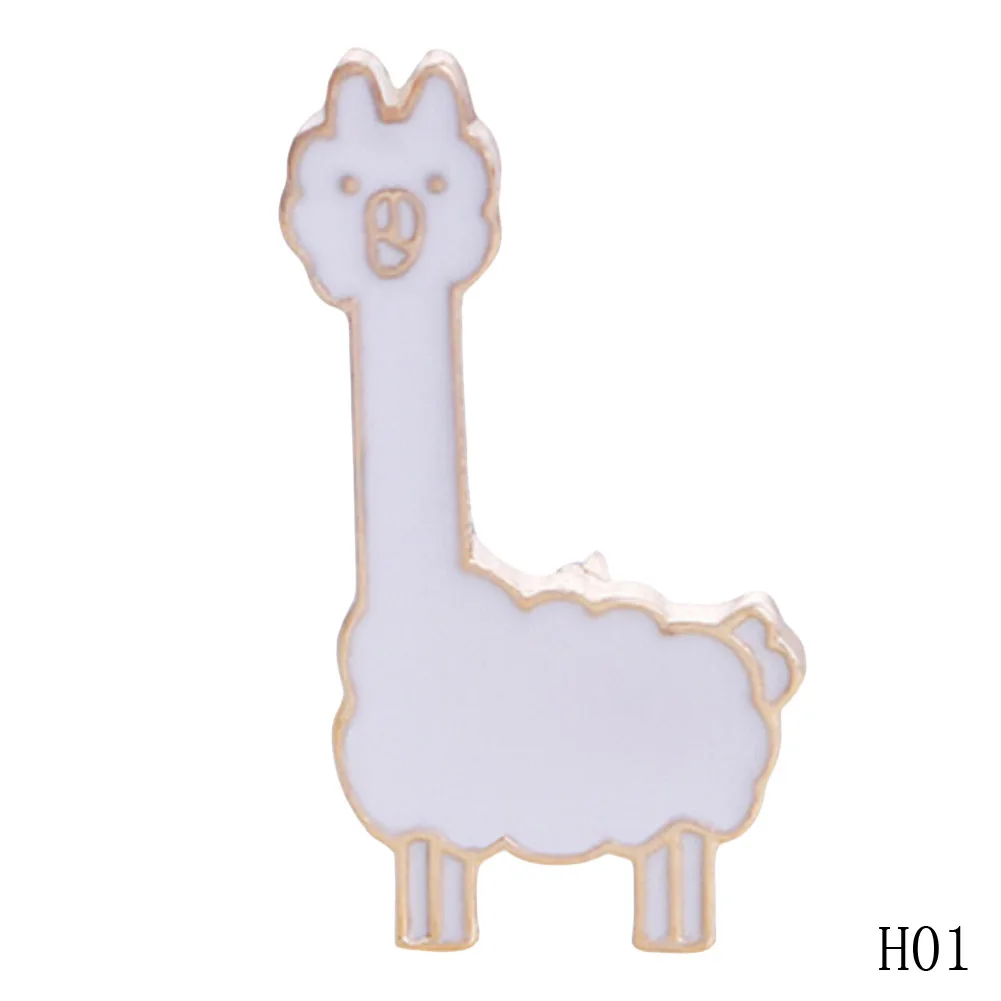

2018 FASHION! Cute Pineapple Alpaca Flowers Houses Hot Air Balloon Metal Brooch For Women Suit Hats