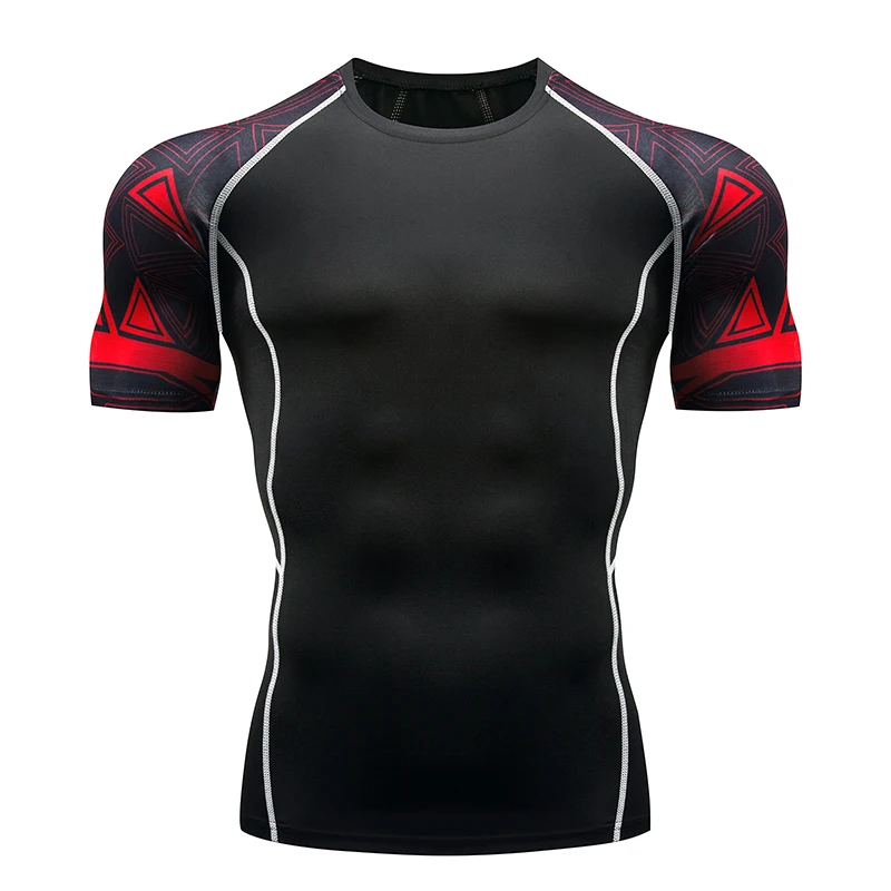

Hot Men's Sports Fitness Compression T-Shirt Men Running T-shirt Male Bodybuilding Fitness Muscle Training T-Shirts S-4XL