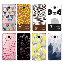 Paisaje Panda lemon figura geométrica teléfono TPU suave para Samsung A5 J3 J5 J7 J1 J2 S6 S7 S8 s8plus note8 c5 c7 c9 S9 C273