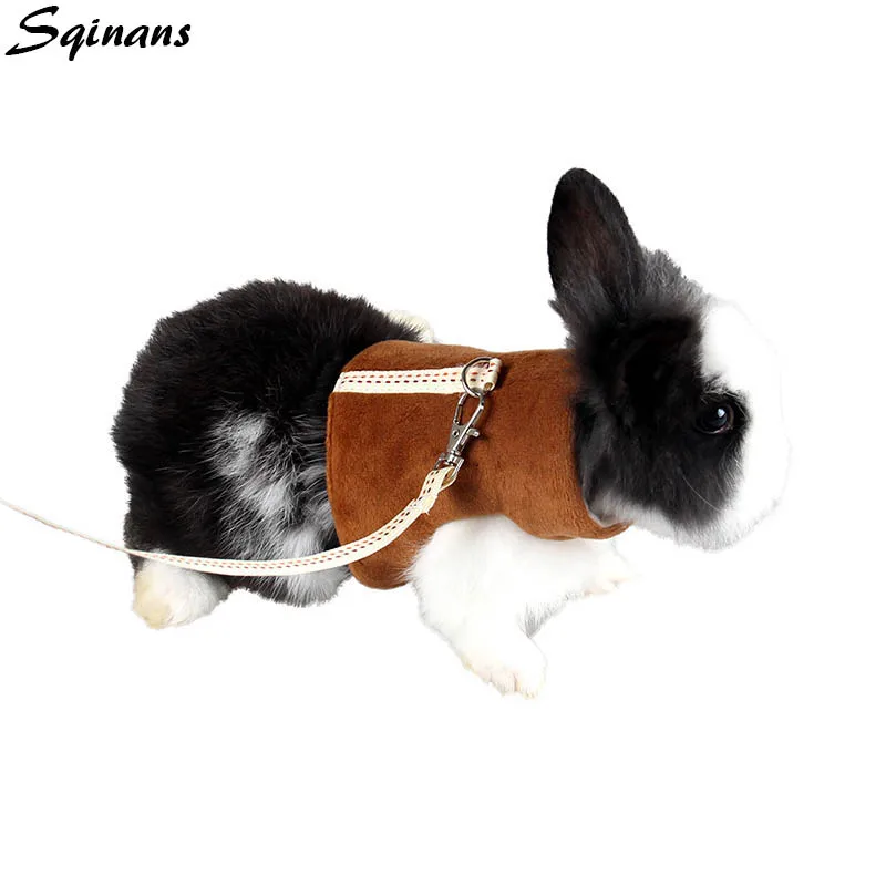 Sqinans Lembut Flanel Hamster Guinea Pig Harness Dengan Tali Set