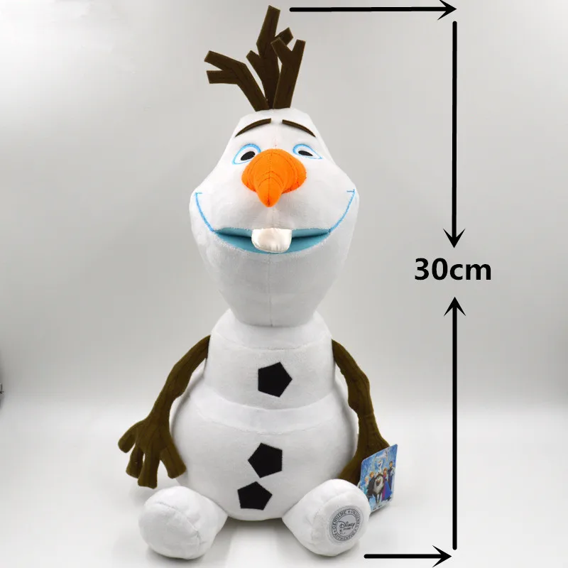 Disney Toys Olaf Plush Toys 22cm 30cm 50cm Frozen Cute Cartoon Snowman Stuffed Doll Brinquedos Juguetes Kids Gifts