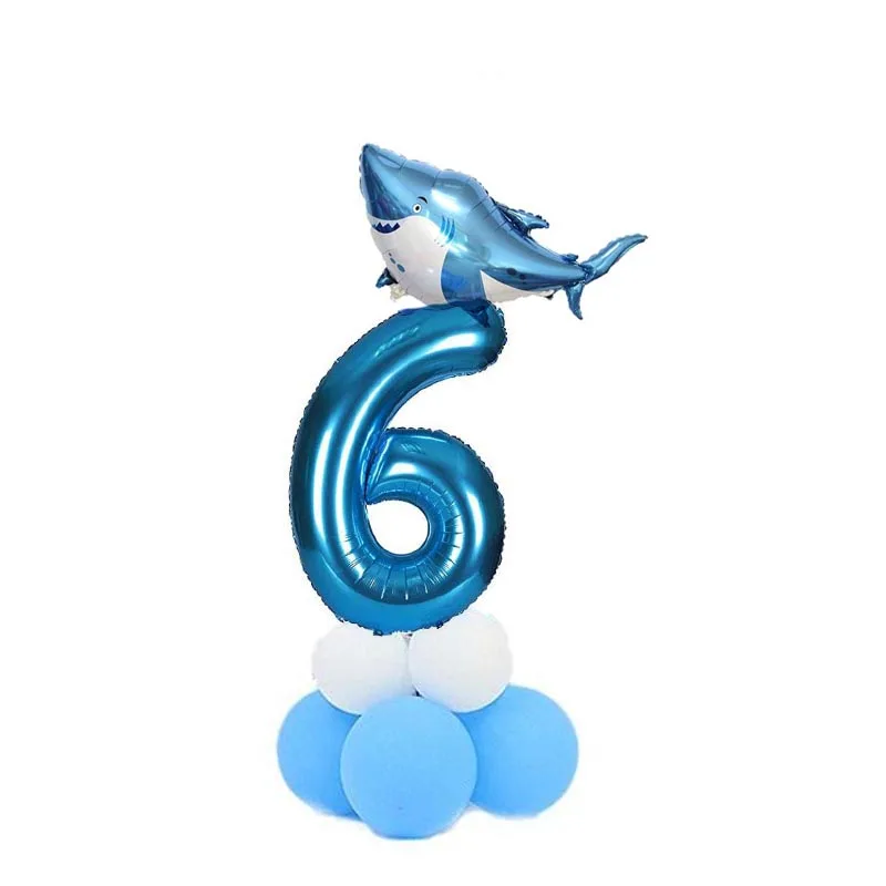 8-сезон воздушные шары в виде акулы на день рождения животных вечерние платье для дня рождения с изображением акулы морскую тематику Sharknado Юбилей детские подарки для детей декор - Цвет: Светло-зеленый