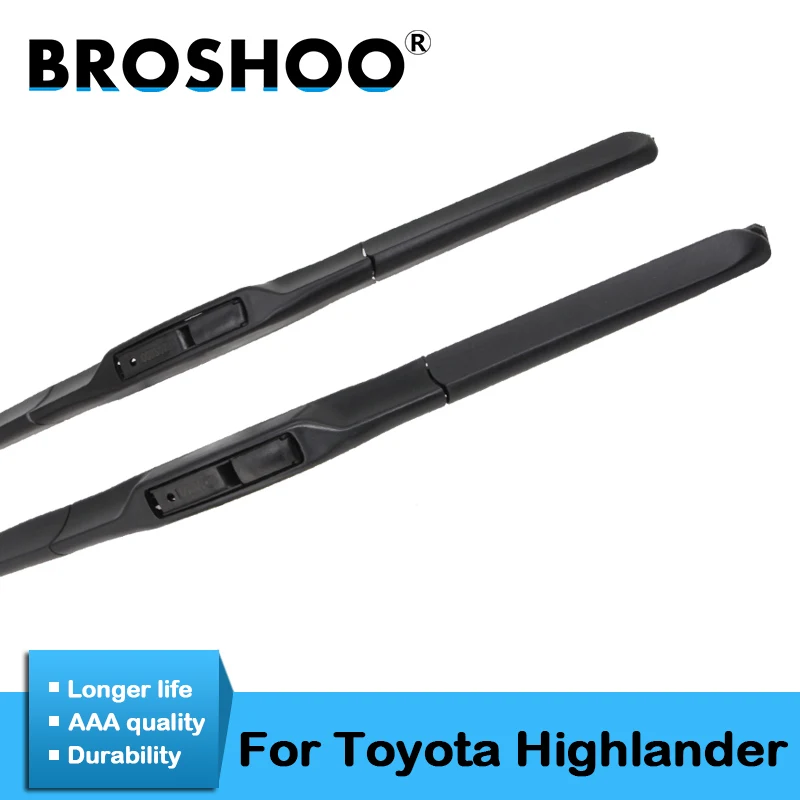 

BROSHOO Car Wipers Blades For Toyota Highlander 2001 2002 2003 2004 2005 2006 2007 2008 2009 2010 2011 2012 2013 2014 2015 2016