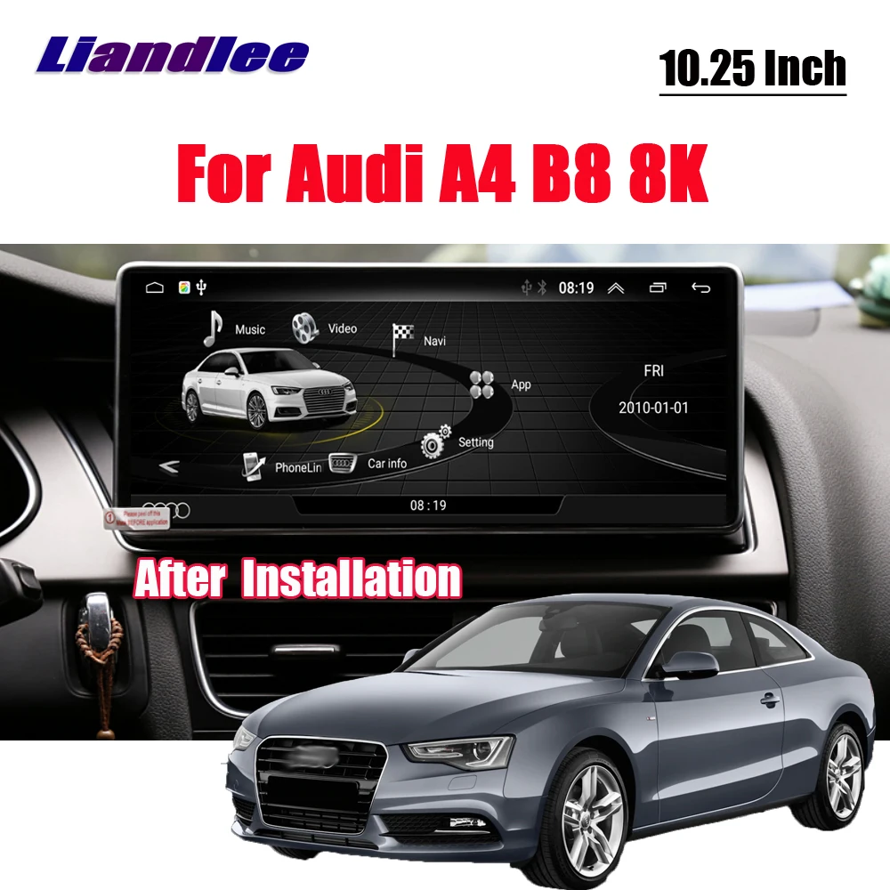 Liandlee Android 7,1 UP для Audi A4 B8 8K автомобильный стиль Carplay радио плеер камера экран карты gps Navi навигация