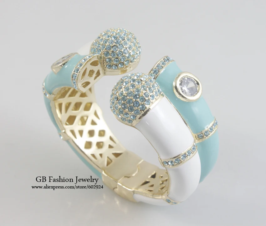 

GrayBirds Free Shipping Double Bangles Zircon And Crystal And Enamel More Colors In The Stock Cuff Bangles For Women GB0538
