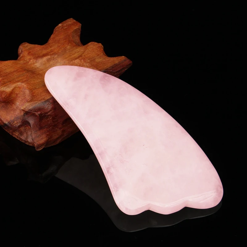 Лидер продаж 1 шт. натуральный розовый кварц драгоценный камень кристалл Gua Sha